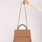 Chanel 2017 Beige Caviar Lizard Kelly Coco Handle - FashioNica