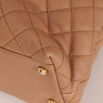 Chanel 2017 Beige Caviar Lizard Kelly Coco Handle - FashioNica