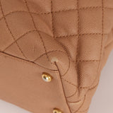 Chanel 2017 Beige Caviar Lizard Kelly Coco Handle - FashioNica