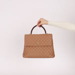 Chanel 2017 Beige Caviar Lizard Kelly Coco Handle - FashioNica