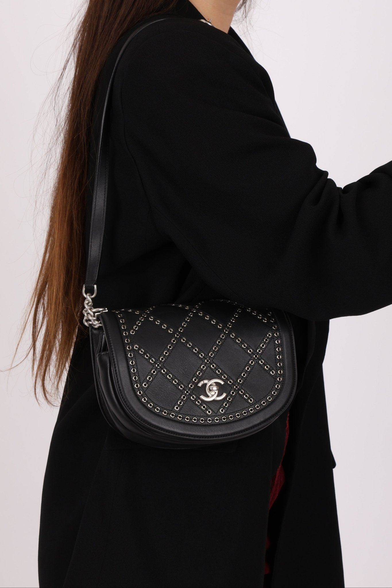 Chanel 2017 Calfskin Coco Eyelets Small Flap Bag - FashioNica