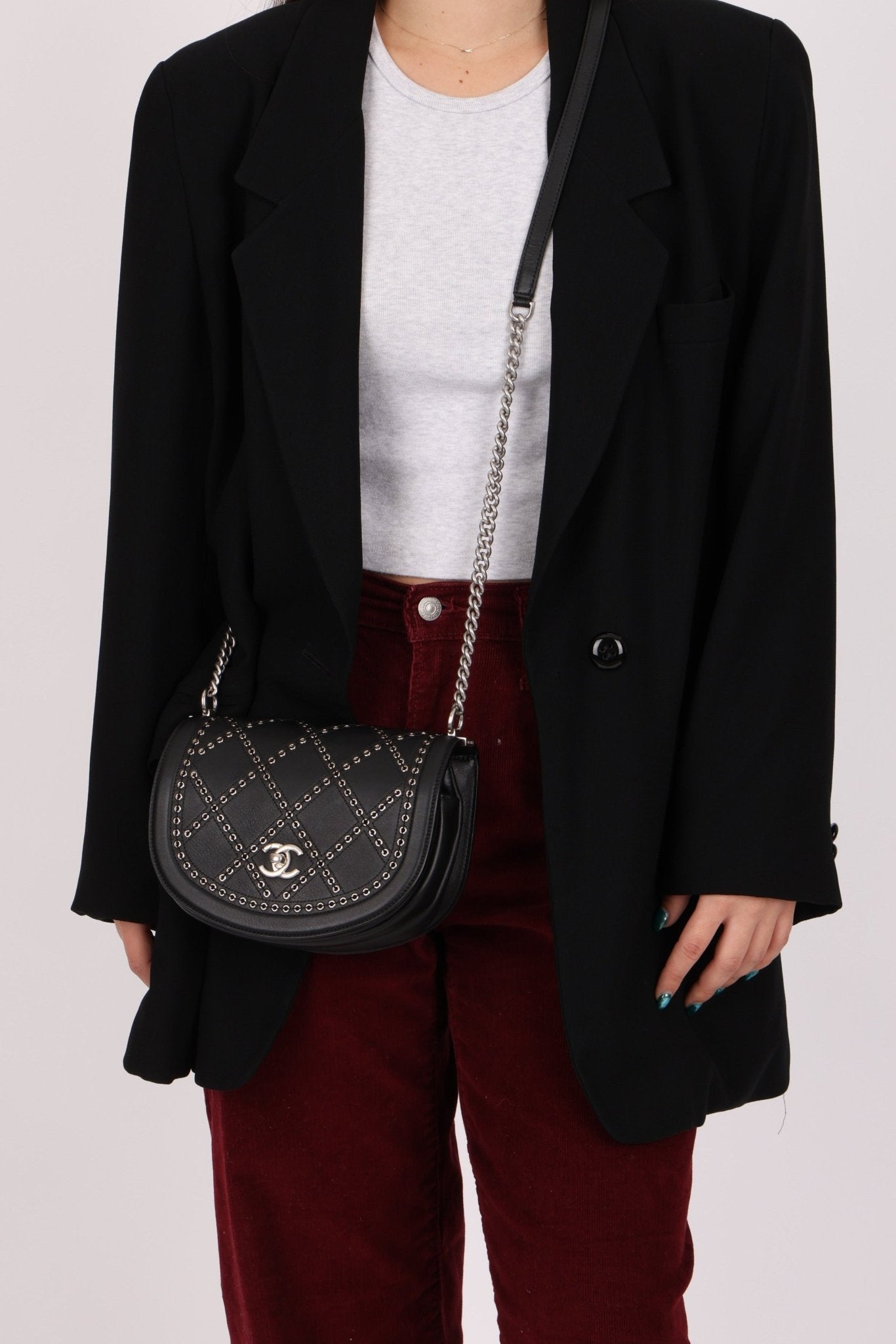 Chanel 2017 Calfskin Coco Eyelets Small Flap Bag - FashioNica