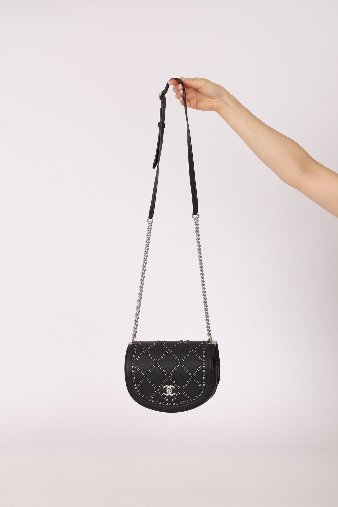 Chanel 2017 Calfskin Coco Eyelets Small Flap Bag - FashioNica