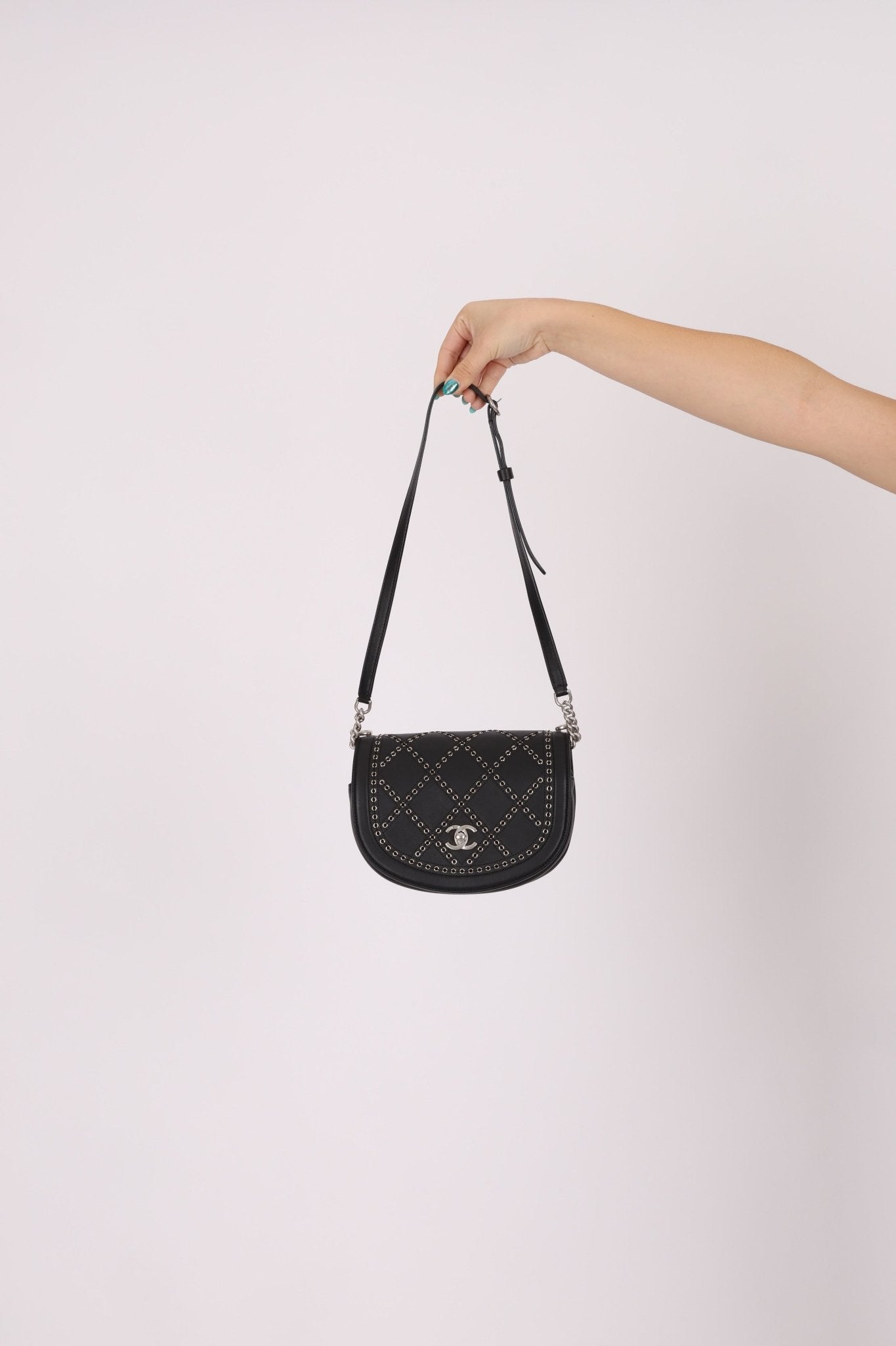 Chanel 2017 Calfskin Coco Eyelets Small Flap Bag - FashioNica