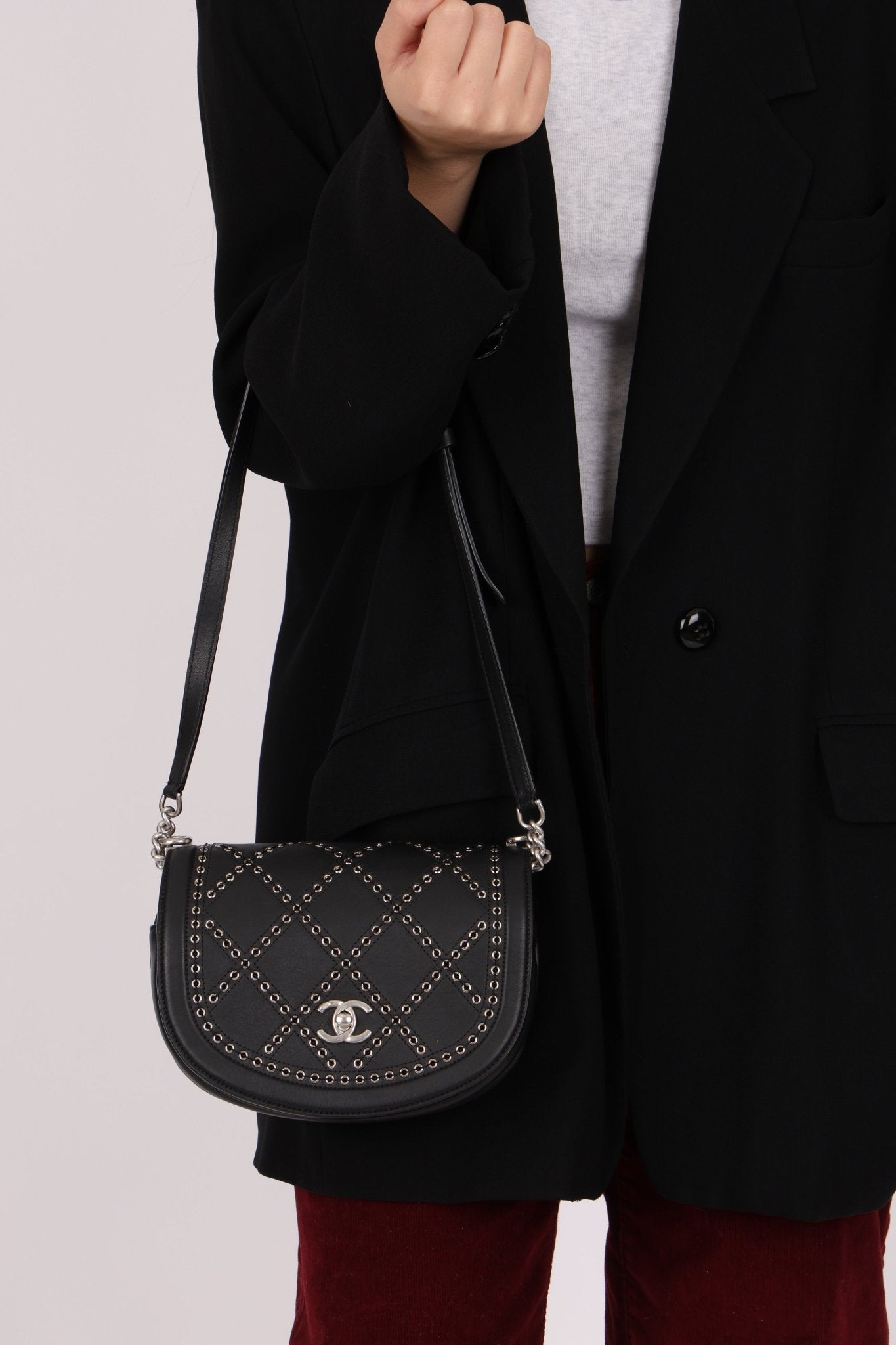 Chanel 2017 Calfskin Coco Eyelets Small Flap Bag - FashioNica