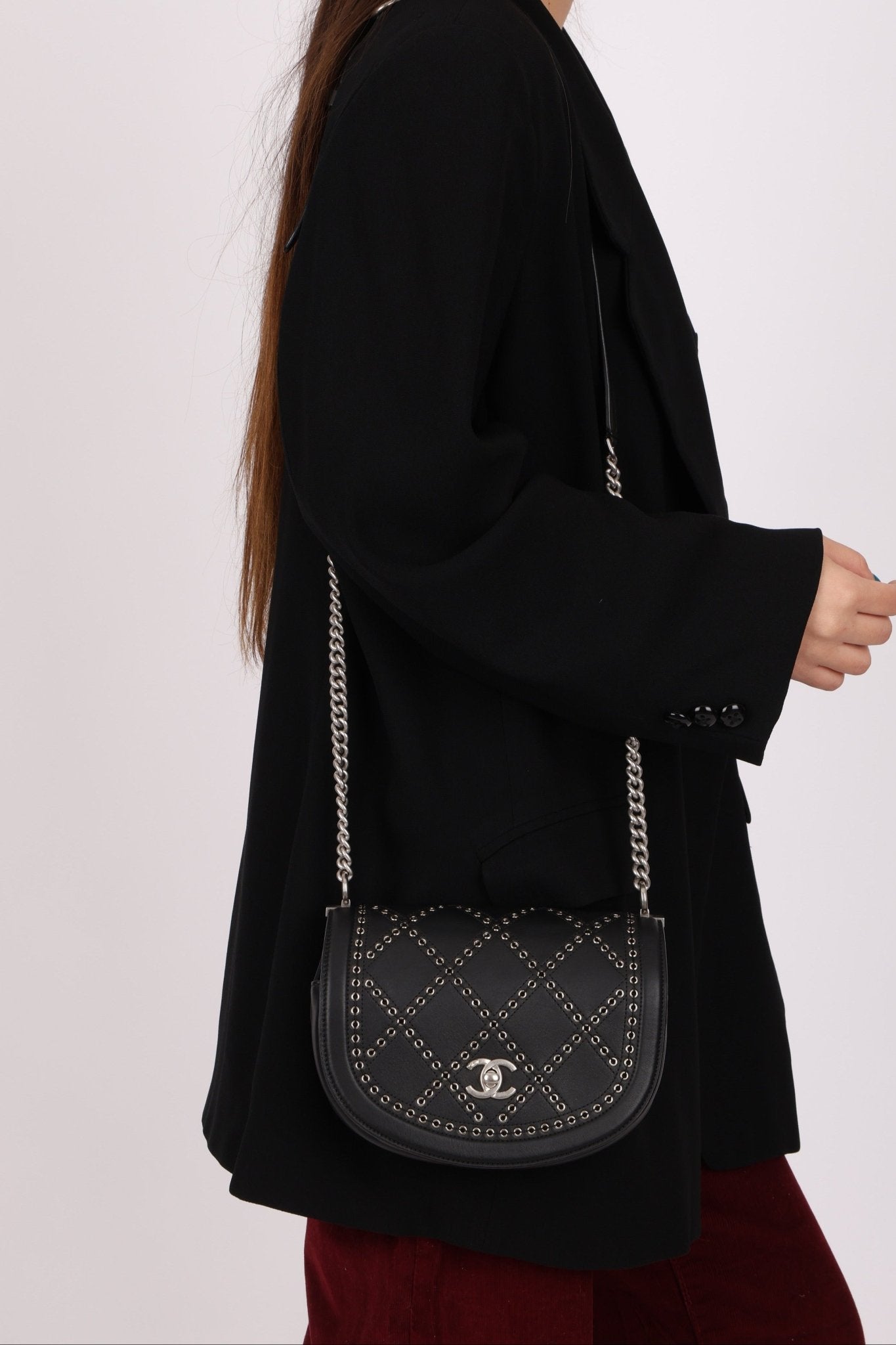 Chanel 2017 Calfskin Coco Eyelets Small Flap Bag - FashioNica