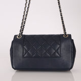 Chanel 2017 Dark Navy Sheepskin Mademoiselle Full Flap Bag - FashioNica