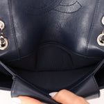 Chanel 2017 Dark Navy Sheepskin Mademoiselle Full Flap Bag - FashioNica