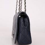 Chanel 2017 Dark Navy Sheepskin Mademoiselle Full Flap Bag - FashioNica