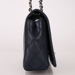 Chanel 2017 Dark Navy Sheepskin Mademoiselle Full Flap Bag - FashioNica