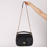 Chanel 2017 Grained Calfskin Top Handle Flap Bag - FashioNica