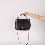 Chanel 2017 Grained Calfskin Top Handle Flap Bag - FashioNica