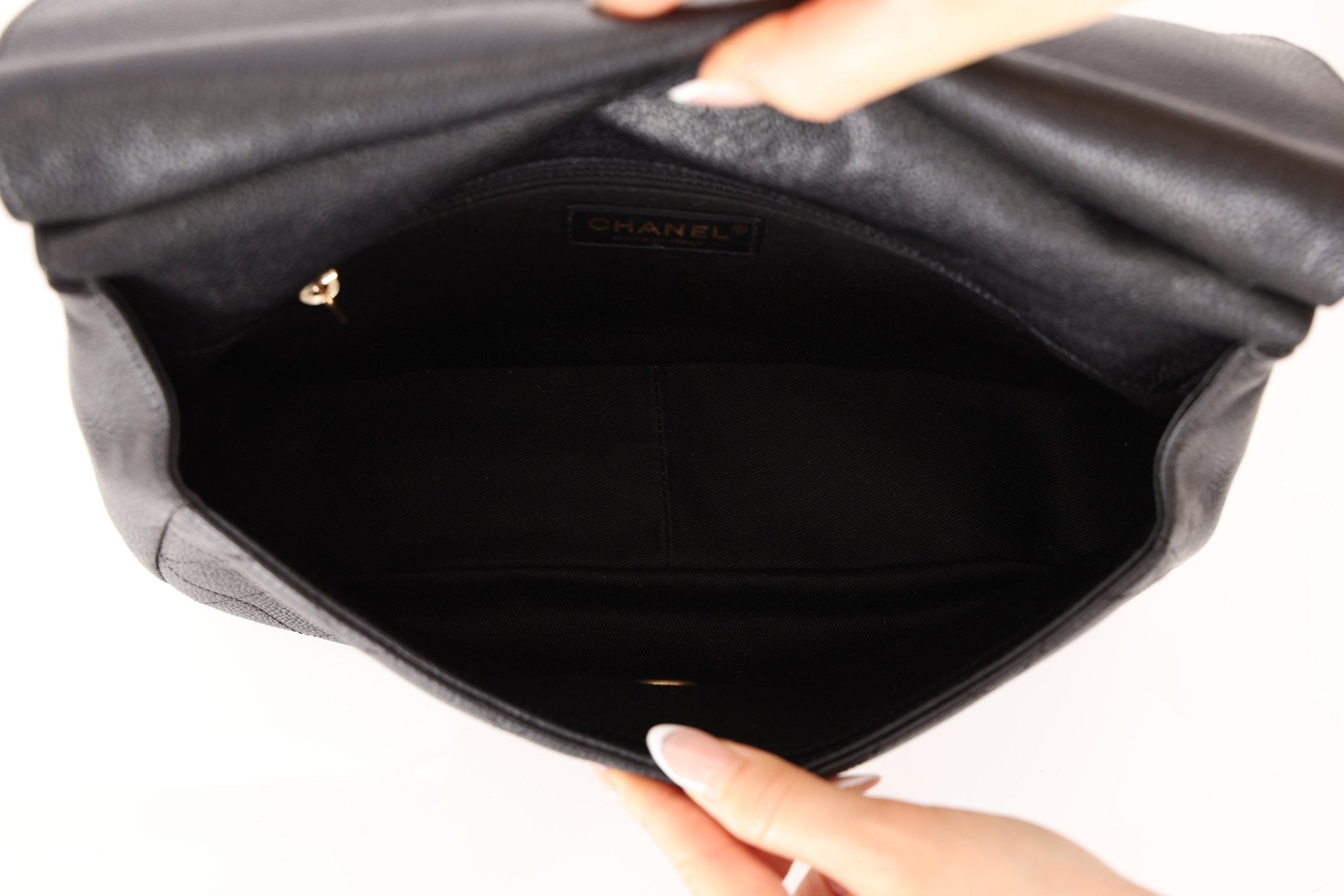 Chanel 2017 Grained Calfskin Top Handle Flap Bag - FashioNica