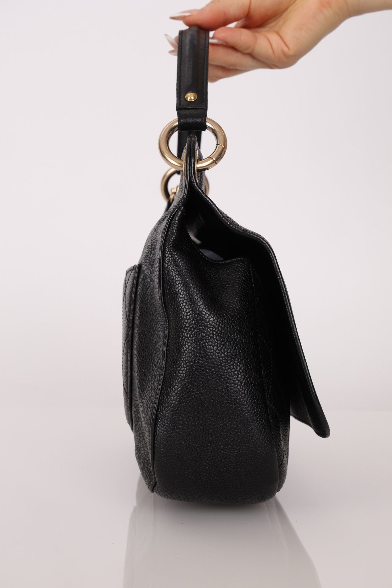 Chanel 2017 Grained Calfskin Top Handle Flap Bag - FashioNica