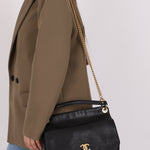 Chanel 2017 Grained Calfskin Top Handle Flap Bag - FashioNica