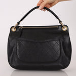 Chanel 2017 Grained Calfskin Top Handle Flap Bag - FashioNica