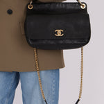 Chanel 2017 Grained Calfskin Top Handle Flap Bag - FashioNica