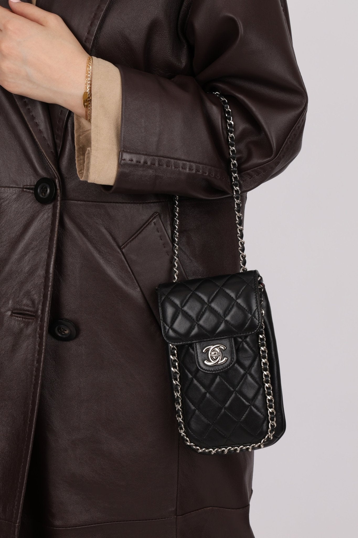 Chanel 2017 Lambskin Quilted Turnlock Chain Around Flap Crossbody - FashioNica