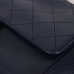 Chanel 2017 Navy Blue Top Zip Chain Shoulder Bag - FashioNica