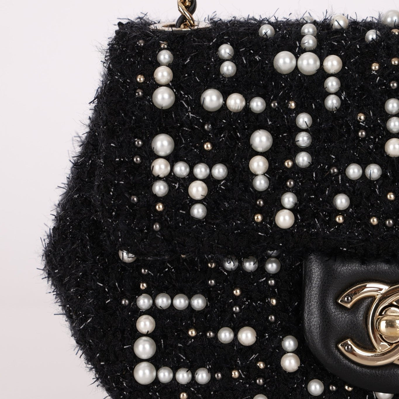 Chanel 2017 Tweed Pearl Cosmos Mini Flap - FashioNica