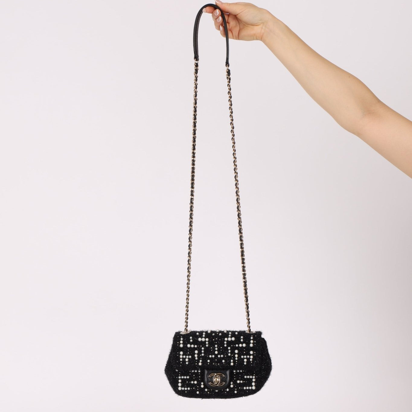 Chanel 2017 Tweed Pearl Cosmos Mini Flap - FashioNica