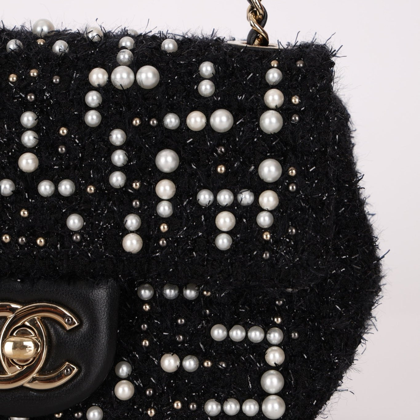 Chanel 2017 Tweed Pearl Cosmos Mini Flap - FashioNica