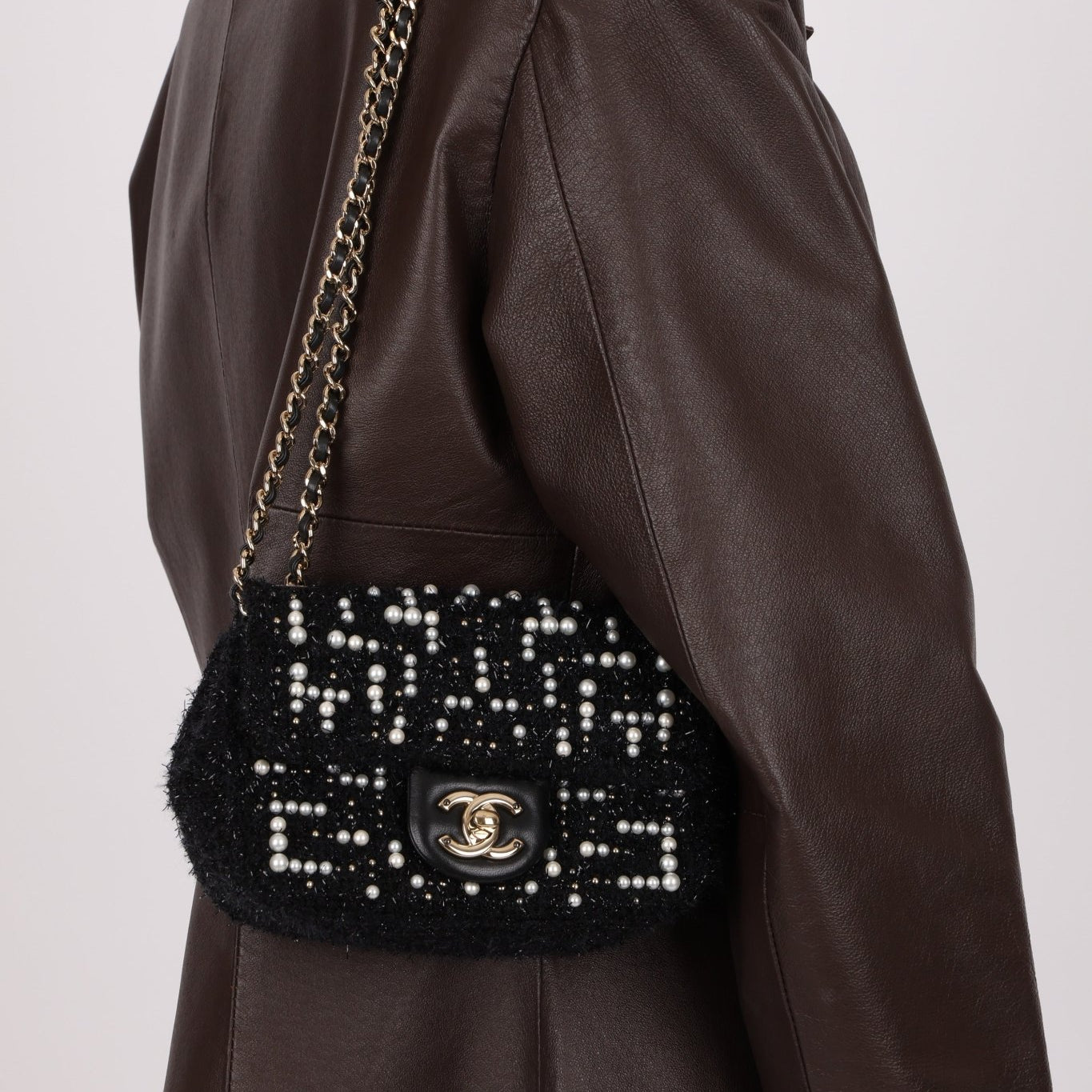 Chanel 2017 Tweed Pearl Cosmos Mini Flap - FashioNica