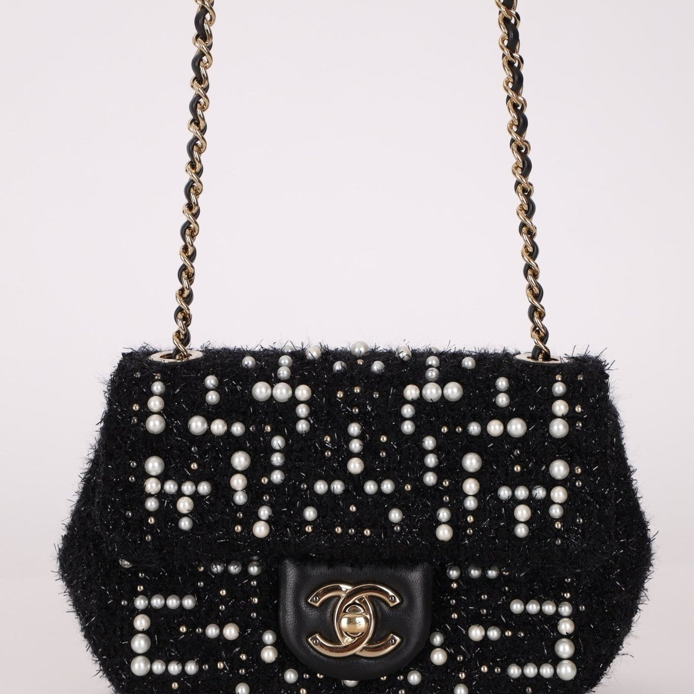 Chanel 2017 Tweed Pearl Cosmos Mini Flap - FashioNica