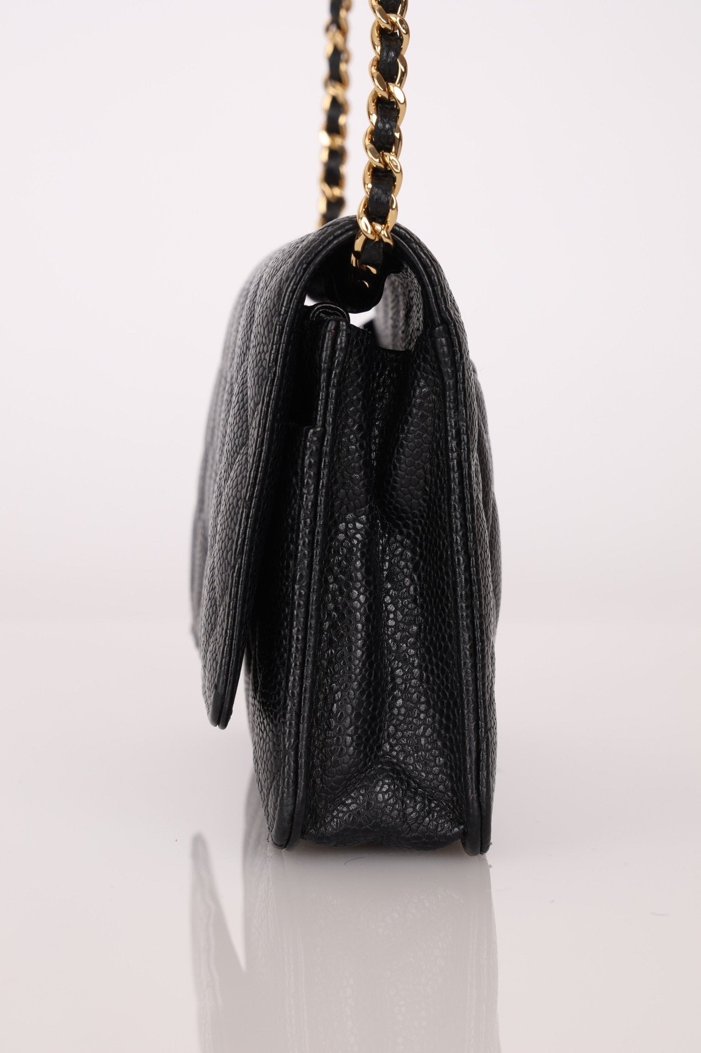 Chanel 2018 Black Caviar Wallet on Chain GHW - FashioNica