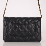 Chanel 2018 Black Caviar Wallet on Chain GHW - FashioNica