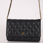 Chanel 2018 Black Caviar Wallet on Chain GHW - FashioNica