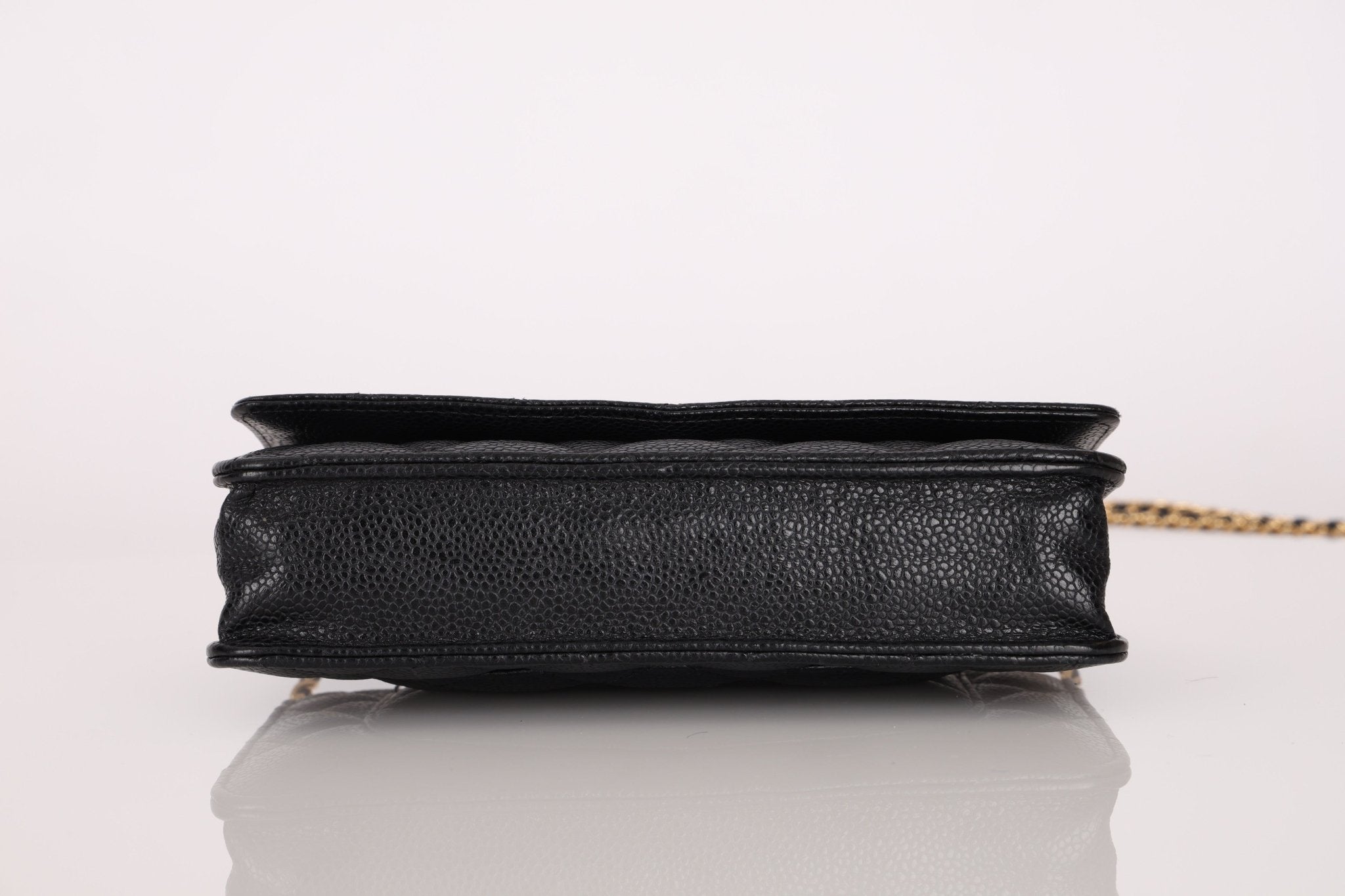 Chanel 2018 Black Caviar Wallet on Chain GHW - FashioNica