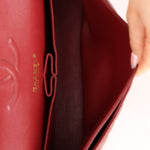 Chanel 2018 Bordeaux Caviar Medium Double Flap GHW - FashioNica