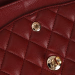 Chanel 2018 Bordeaux Caviar Medium Double Flap GHW - FashioNica