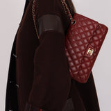 Chanel 2018 Bordeaux Caviar Medium Double Flap GHW - FashioNica