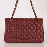 Chanel 2018 Bordeaux Caviar Medium Double Flap GHW - FashioNica