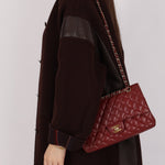 Chanel 2018 Bordeaux Caviar Medium Double Flap GHW - FashioNica