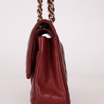 Chanel 2018 Bordeaux Caviar Medium Double Flap GHW - FashioNica