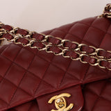 Chanel 2018 Bordeaux Caviar Medium Double Flap GHW - FashioNica