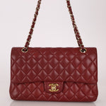 Chanel 2018 Bordeaux Caviar Medium Double Flap GHW - FashioNica