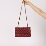 Chanel 2018 Bordeaux Caviar Medium Double Flap GHW - FashioNica