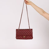 Chanel 2018 Bordeaux Caviar Medium Double Flap GHW - FashioNica