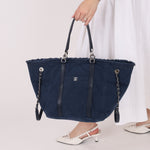 Chanel 2018 Canvas Double Face Deauville Large Shopper Tote - FashioNica