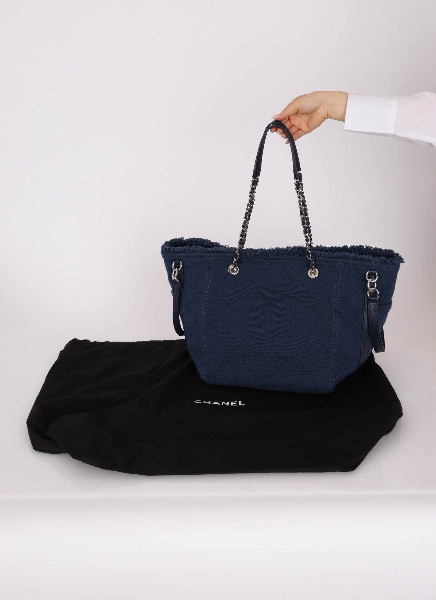 Chanel 2018 Canvas Double Face Deauville Large Shopper Tote - FashioNica