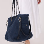 Chanel 2018 Canvas Double Face Deauville Large Shopper Tote - FashioNica