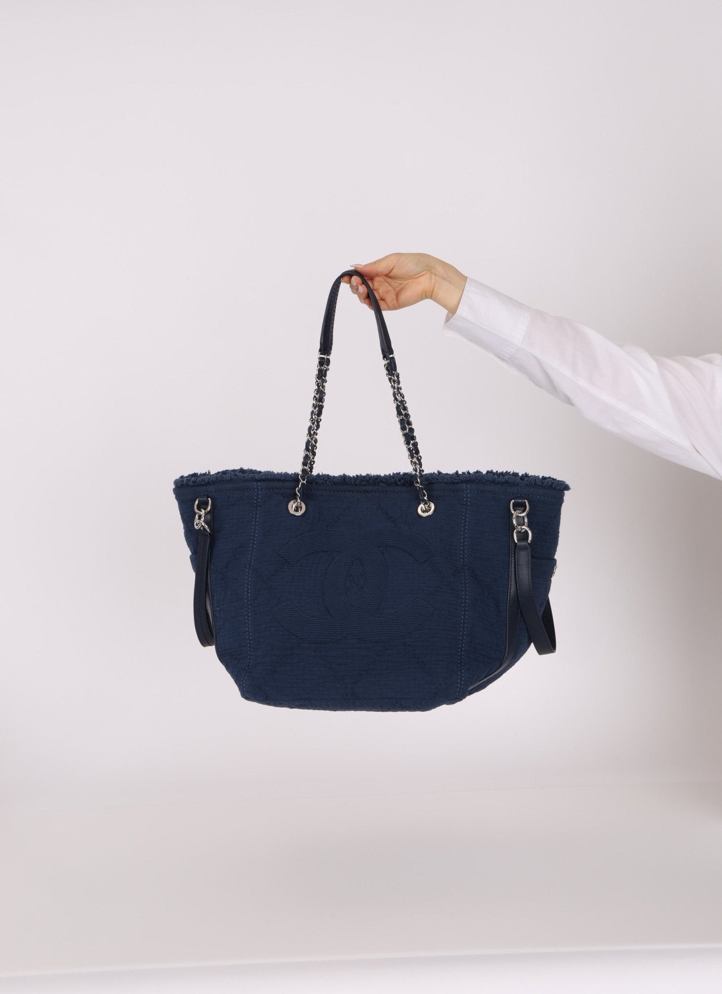 Chanel 2018 Canvas Double Face Deauville Large Shopper Tote - FashioNica