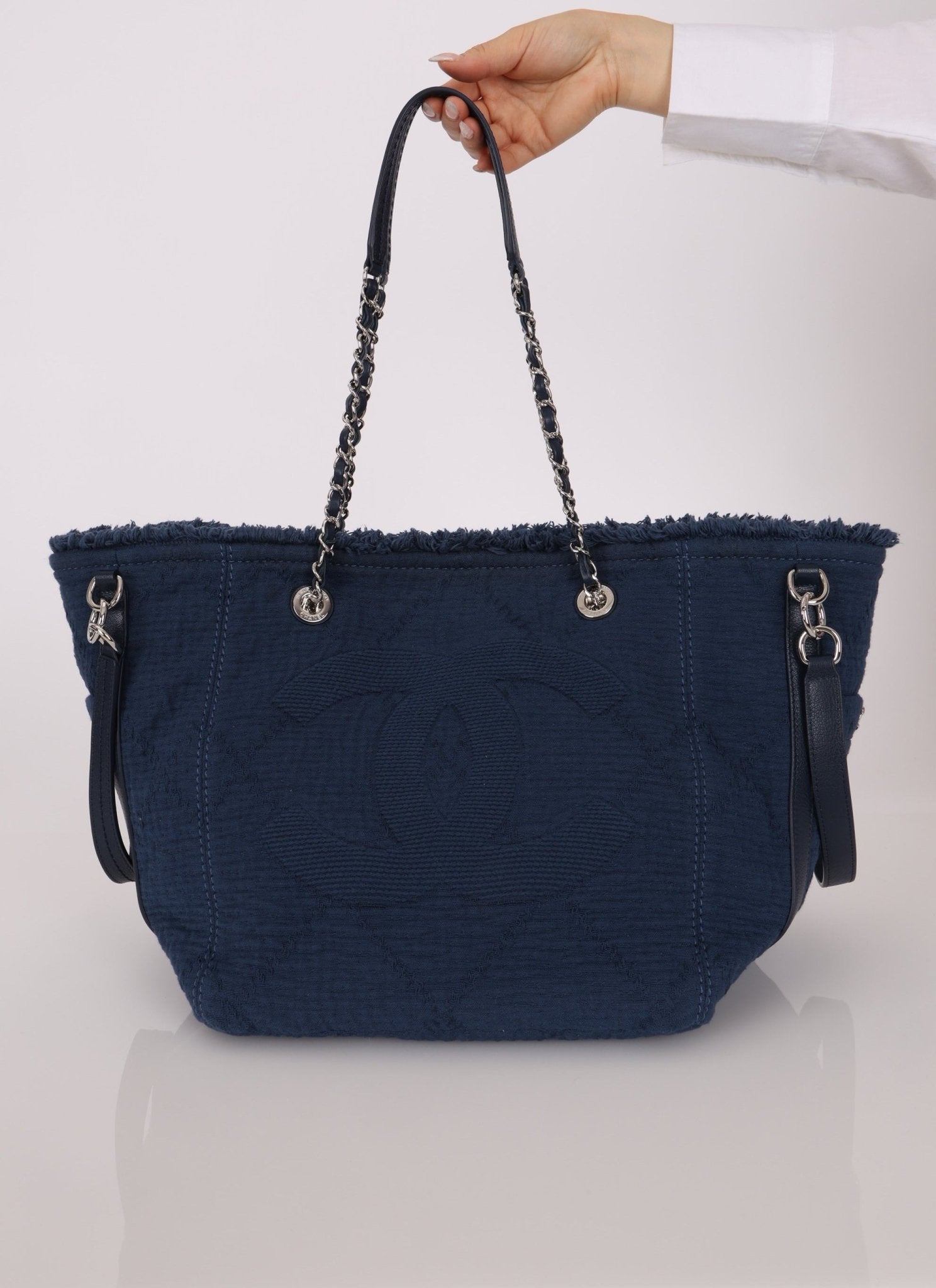 Chanel 2018 Canvas Double Face Deauville Large Shopper Tote - FashioNica