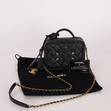 Chanel 2018 Caviar Filigree Small Vanity Case - FashioNica