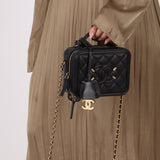 Chanel 2018 Caviar Filigree Small Vanity Case - FashioNica