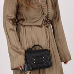 Chanel 2018 Caviar Filigree Small Vanity Case - FashioNica